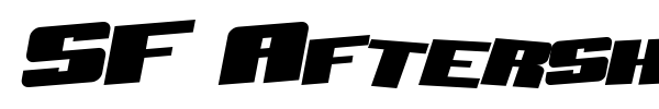 SF Aftershock Debris font preview